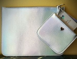 SILVER POUCH & COIN PURSE SET